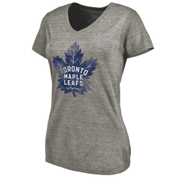 Women's Toronto Maple Leafs Distressed Team Logo Tri Blend V Neck T-Shirt Ash FengYun,We sell and wholesale Women's Toronto Maple Leafs Distressed Team Logo Tri Blend V Neck T-Shirt Ash FengYun on line form chian!